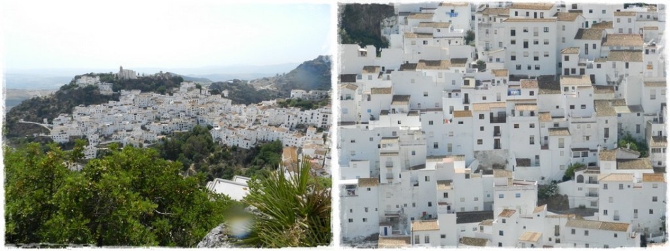 casares pueblos blancas w andaluzji, hiszpania, białe domy