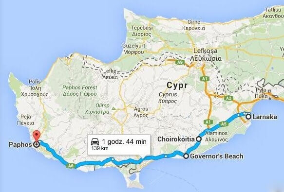 cypr, mapa google