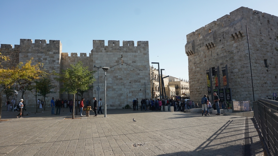 Jerozolima mury przy bramie Jaffa