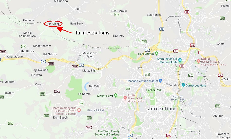 mapa google har adar mieszkanie w izraelu