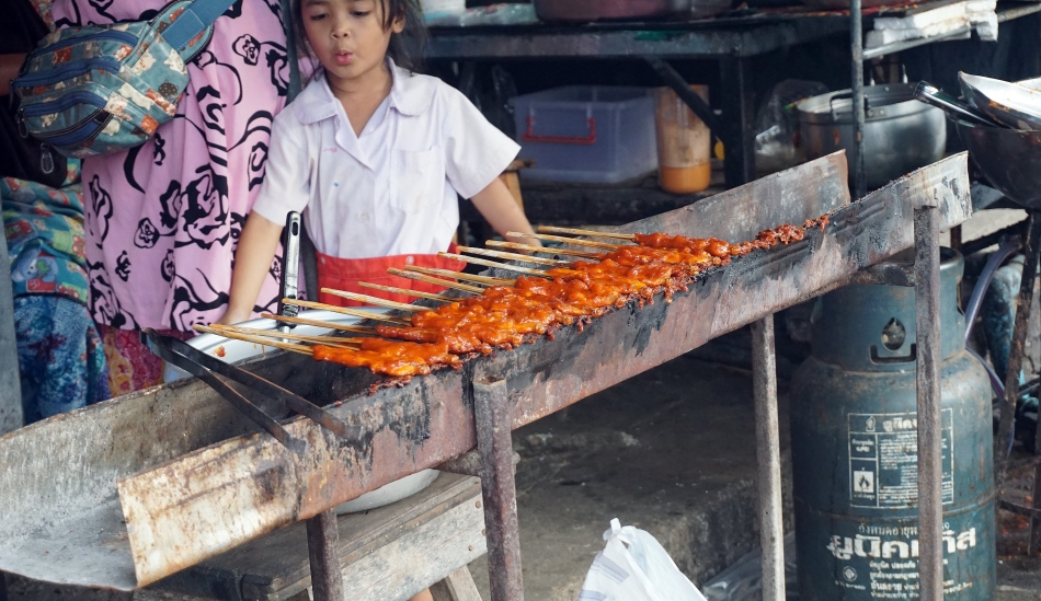 przekąski z grilla, tajlandia