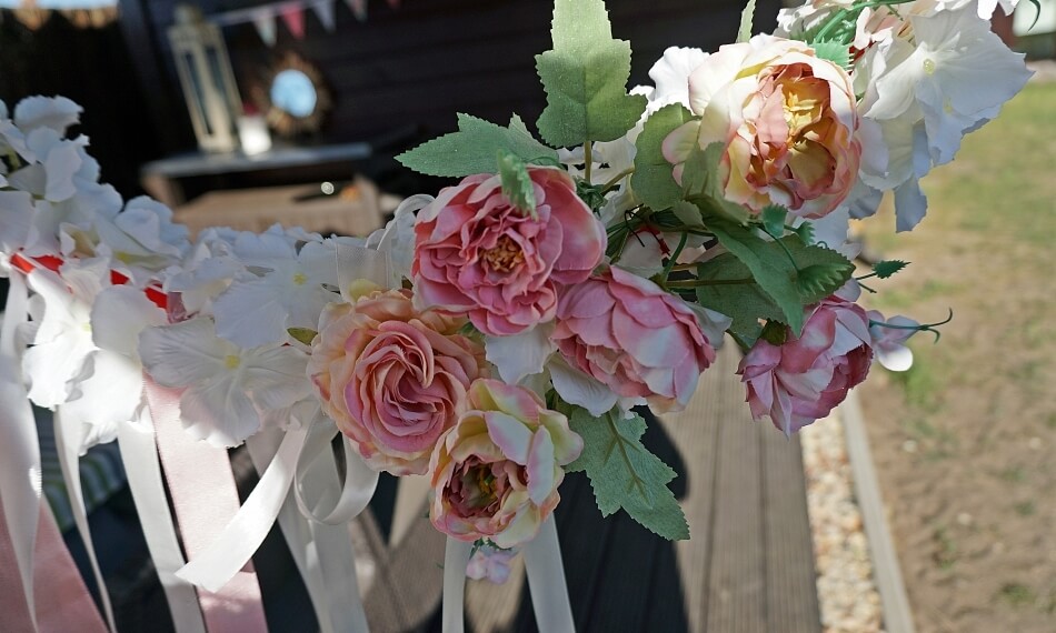 hula hop z kwiatami na ślub wesele diy