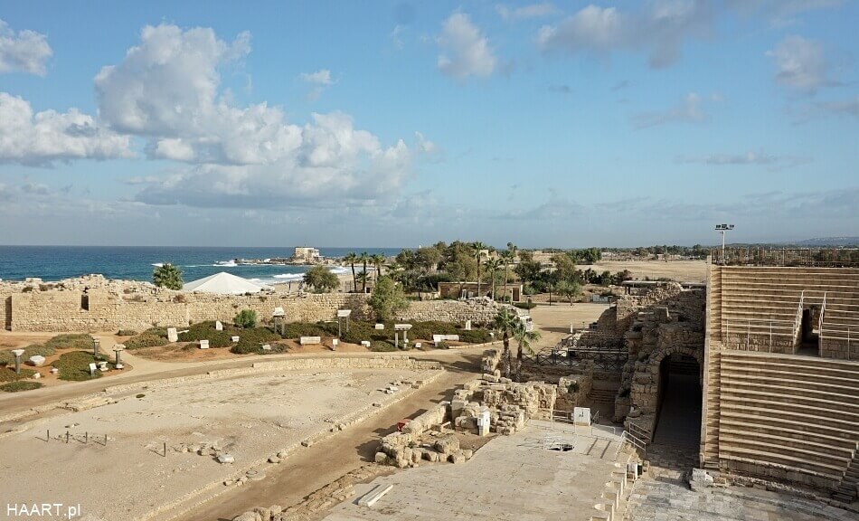 cezarea nad morzem śródziemnym w izraelu panorama z amfiteatru