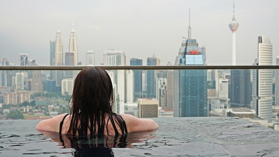 Basen na dachu, 37 piętro, Regalia Suite, Kuala Lumpur malezja