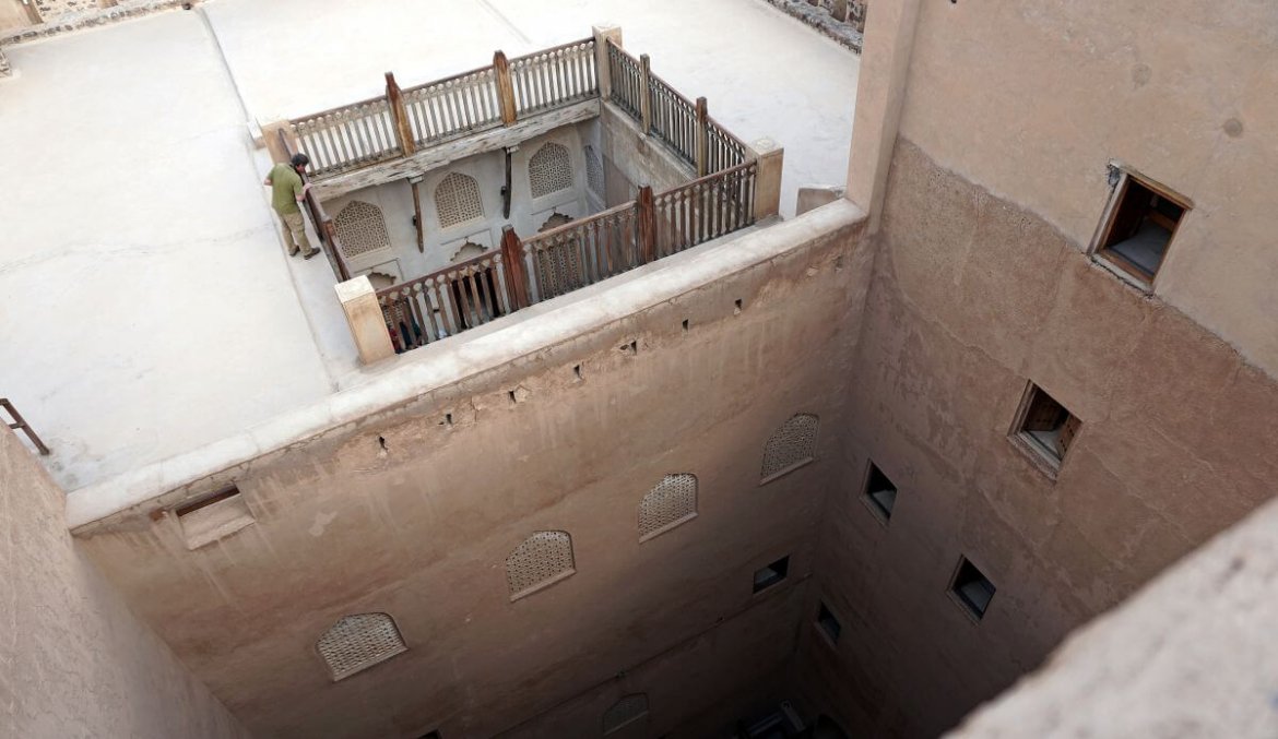 Dziedziniec w Jabreen castle w Omanie