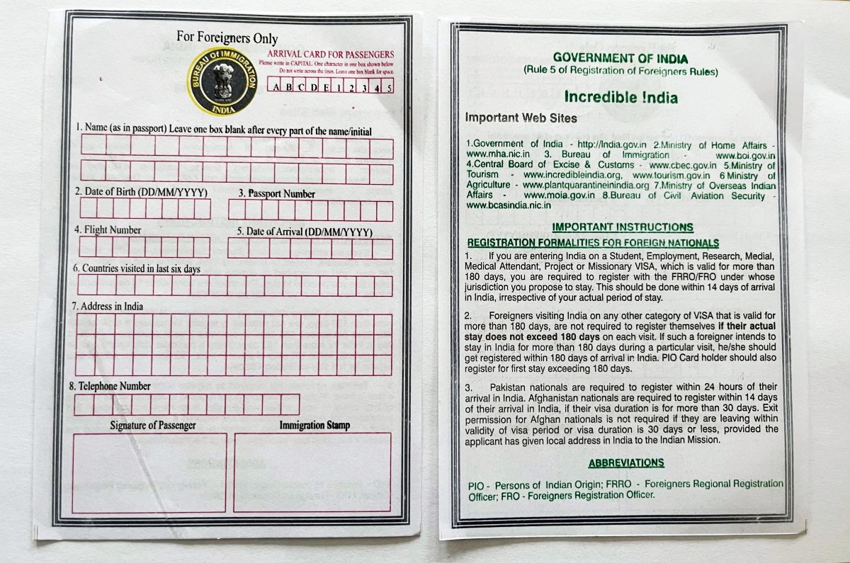 wiza do Indii dokumenty