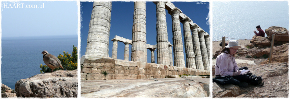 ruiny świątyni posejdona, grecja