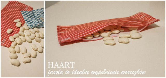 woreczki korekcyjne z materiału koszuli z grochem