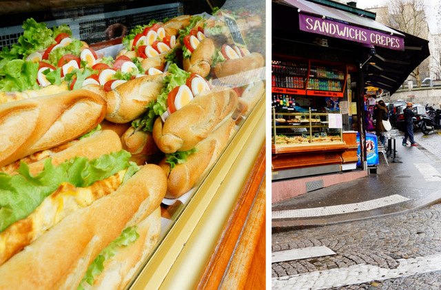 Paryż Montmartre, sklepiki i kawiarnie