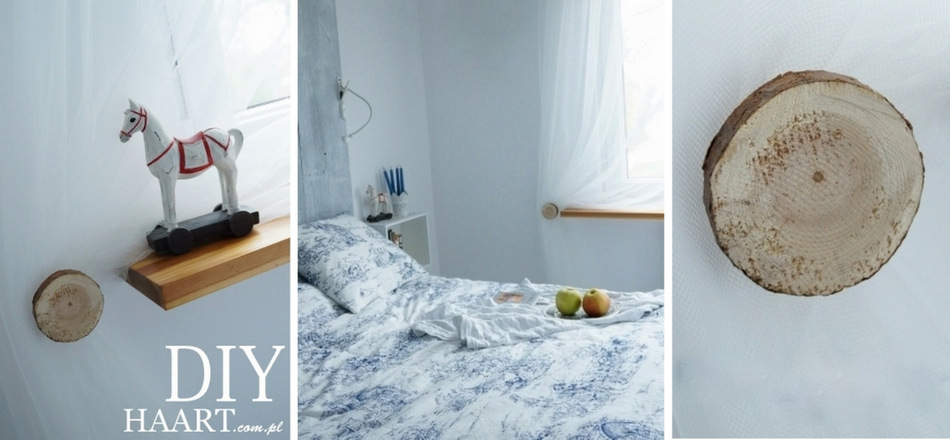 uchwyt diy rozeta do upinania firan, instrukcja krok po kroku, jak zrobić, drewniany krążek - haart.pl blog diy zrób to sam