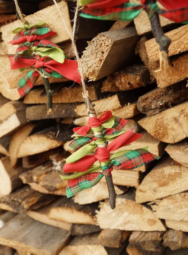 wisząca zawieszka na choinkę, efekt końcowy