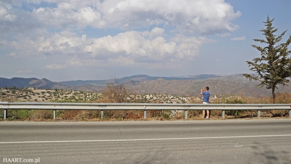góry troodos na cyprze, panorama z drogi