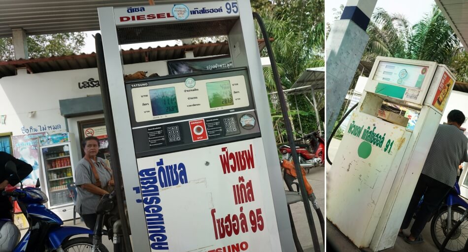 tajlandia samochodem stacja benzynowa prowincja krabi
