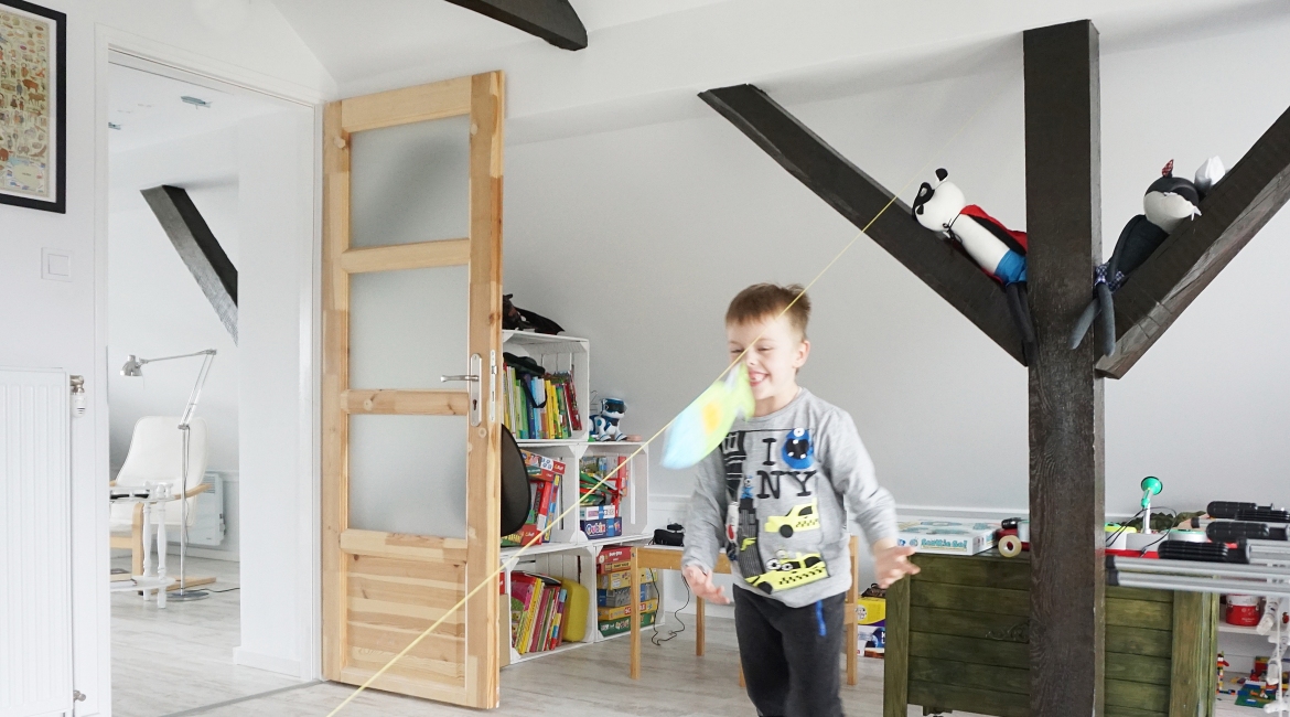 Papierowa rybka, która lata. Szablon do druku, bezpłatnie, za darmo, zabawa dla dzieci - haart.pl blog diy zrób to sam