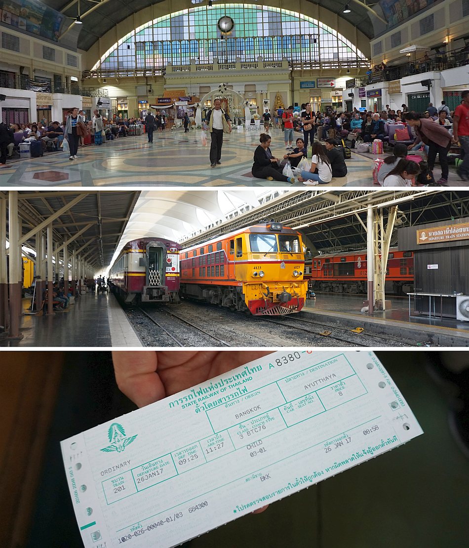 ayutthaya stacja kolejowa, dworzec główny hua lompong, tajlandia, bangkok, podróż pociągiem, poczekalnia, bilet, relacja - haart.pl blog diy zrób to sam