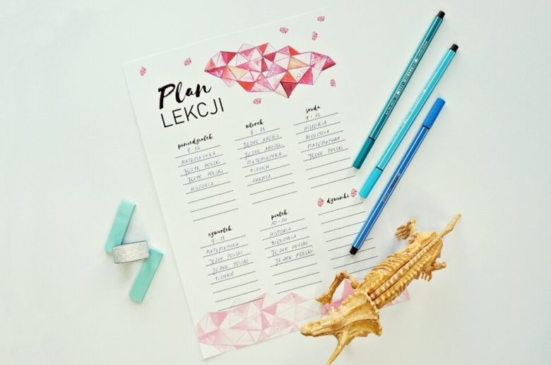 Plan lekcji do druku - pobierz i wydrukuj za darmo!
