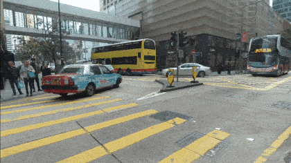 hong kong autobusy komunikacja miejska skrzyżowanie