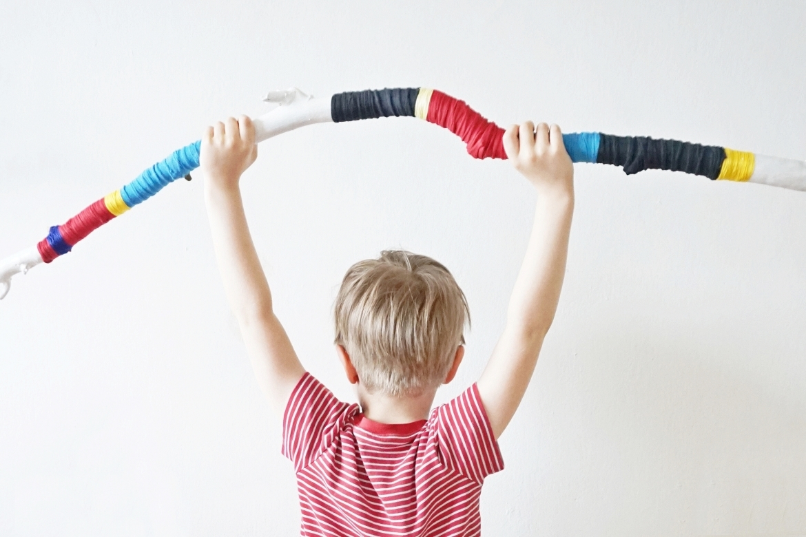 Kolorowy kij zabawy dzieci