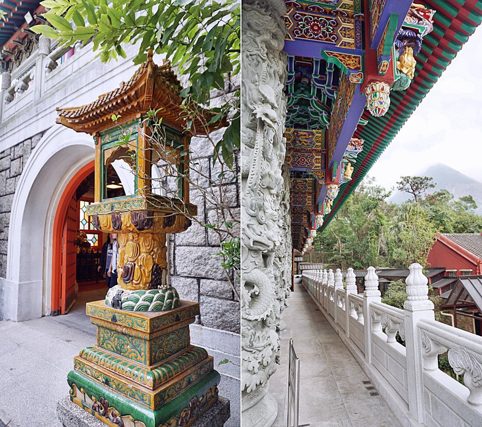 ngong ping hong kong lantau klasztor po lin sztukateria ozdoby chińskie kapliczka