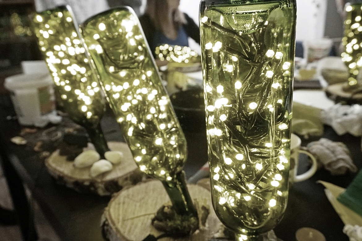 Lampa z butelki DIY
