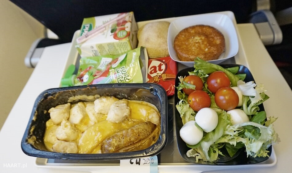 posiłek w samolocie Tajwan