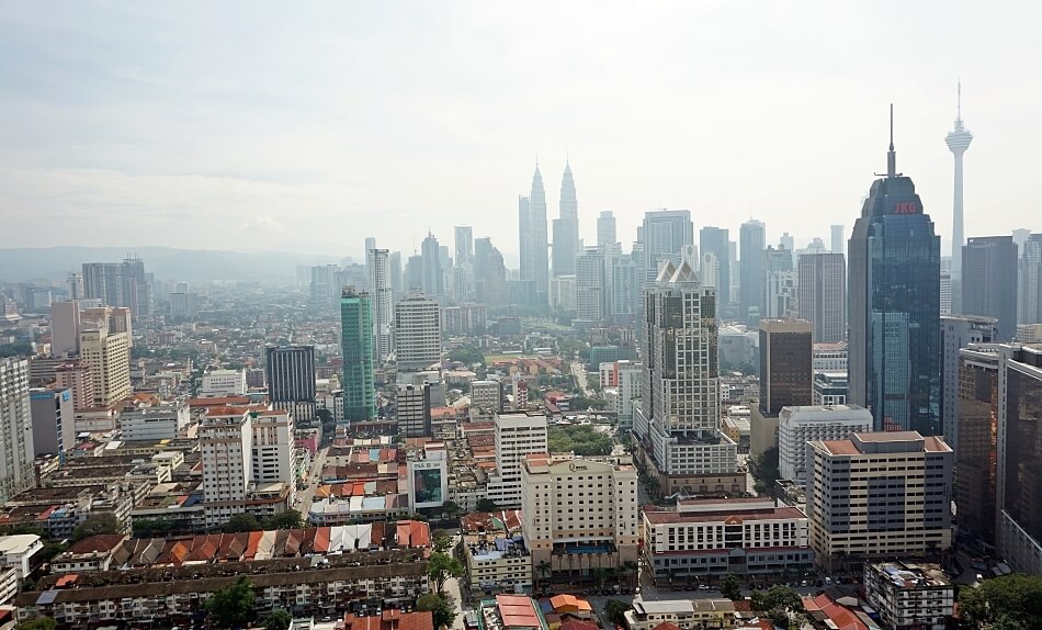 Widok z 37 piętra Regalia Suite w Kuala Lumpur
