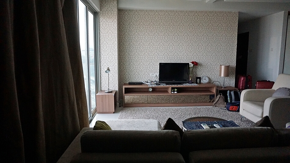 Salon mieszkania w regalia suite Kuala Lumpur 